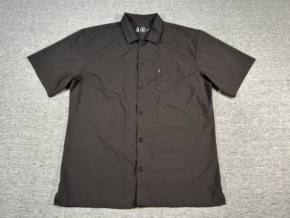 Tachuntfish THF Mojito Shirt Mens XXL Black Short Sleeve Stretch Button-Up